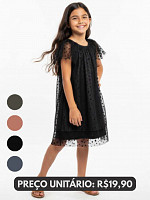 KIT VESTIDO FEMININO INFANTIL