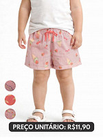 KIT SHORT INFANTIL FEMININO