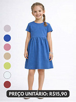 KIT VESTIDO FEMININO INFANTIL