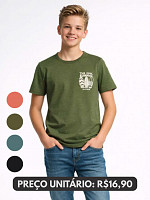 KIT CAMISETA MANGA CURTA MASC. JUV.
