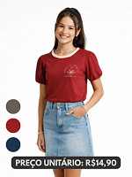 KIT BLUSA MANGA CURTA FEMININO JUVENIL