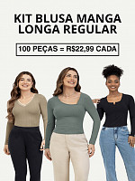 Blusas Manga Longa Habana e In Colors - Regular - 100 Peças
