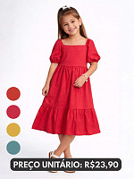 KIT VESTIDO FEMININO INFANTIL