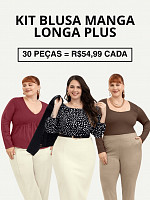 Blusas Manga Longa Cativa - Plus - 30 Peças