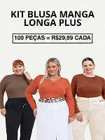 Blusas Manga Longa Habana e In Colors - Plus - 100 Peças