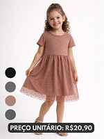 KIT VESTIDO FEMININO INFANTIL