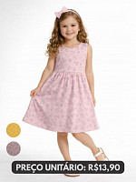 KIT VESTIDO FEMININO INFANTIL