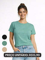 KIT BLUSA MANGA CURTA FEMININO ADULTO