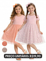 KIT VESTIDO FEMININO INFANTIL