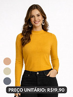 KIT BLUSA MANGA LONGA FEMININO ADULTO
