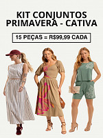 Kit Vestidos Cativa e Gris