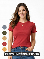 KIT BLUSA MANGA CURTA FEMININO ADULTO