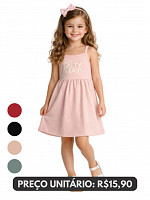 KIT VESTIDO FEMININO INFANTIL