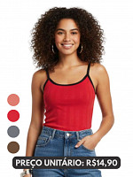 KIT BLUSA SEM MANGAS ADULTO FEMININO